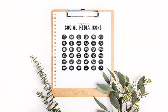 36 Chalkboard Social Media Icons  in Icons - product preview 2