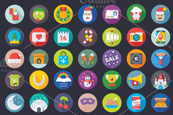 300 Flat Party and Celebration Icons in Icons - product preview 1