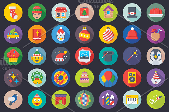 300 Flat Party and Celebration Icons in Icons - product preview 5