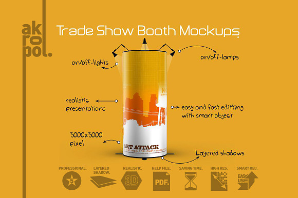 4 Trade Show Mockups in Mockup Templates - product preview 3
