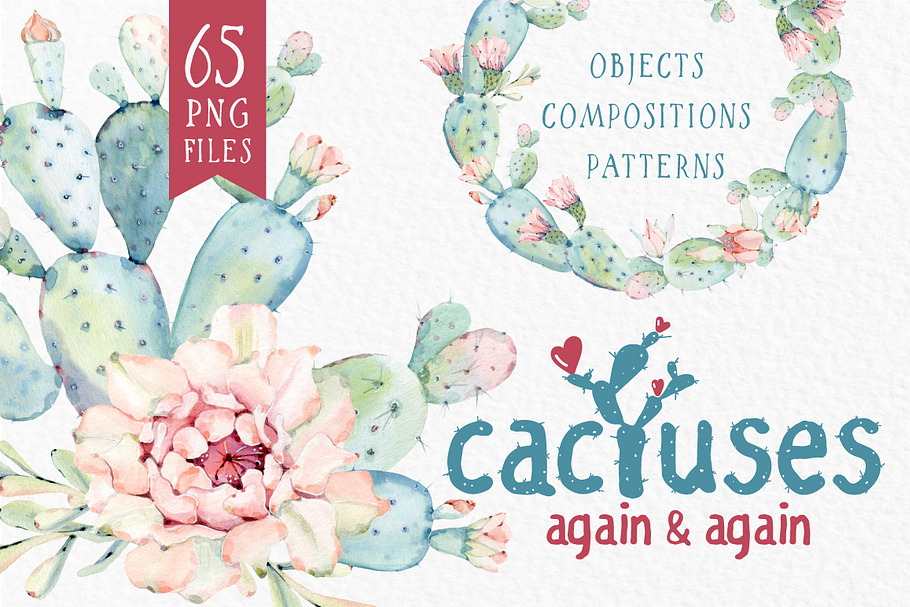 CACTUSES again and again in Illustrations - product preview 8