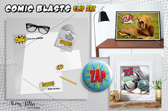 Comic Blasts Clip Art in Objects - product preview 1