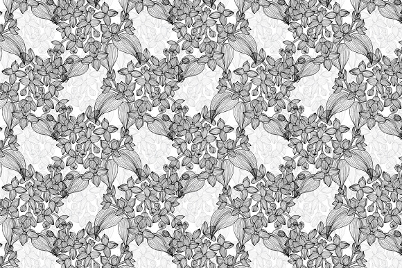 Black and White Floral Patterns (3) in Patterns - product preview 1