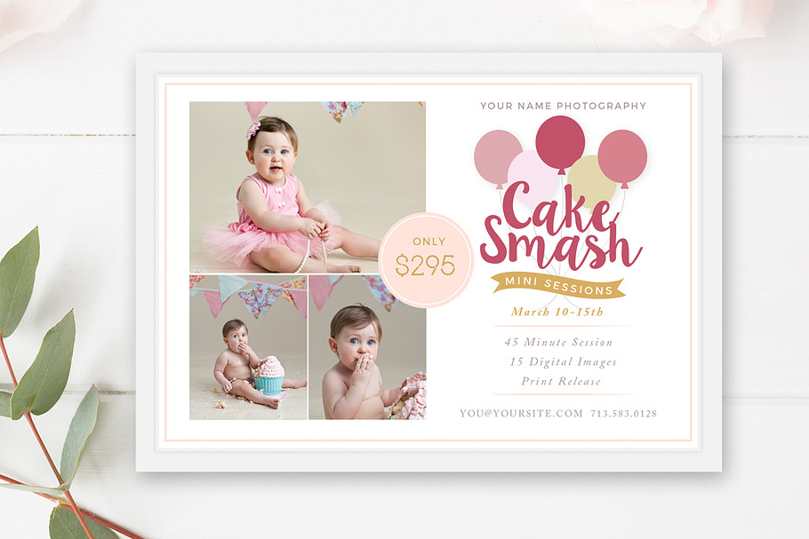Cake Smash Mini Session Template in Flyer Templates - product preview 8