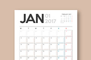 Calendar 2017 Planner Design