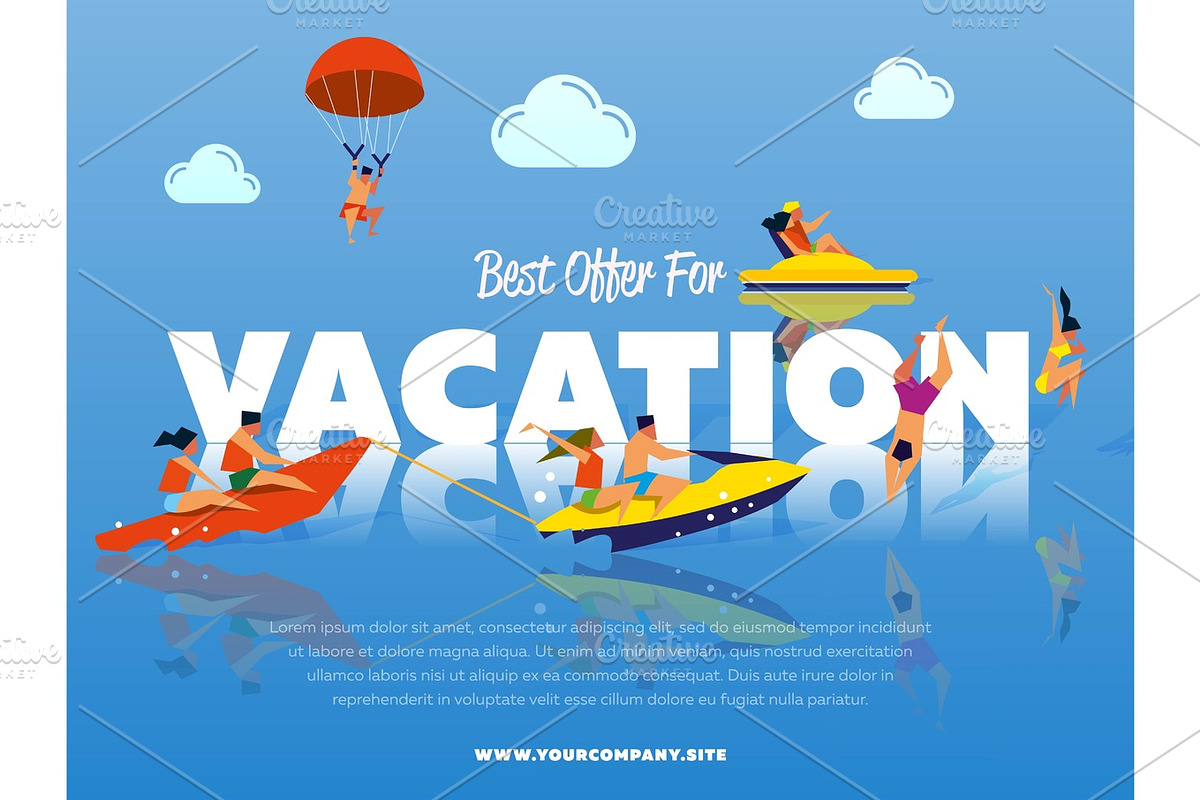 Best offer for vacation banner in Illustrations - product preview 8