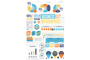 Business infographics set with different diagram