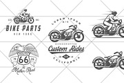 Vintage biker logos (Set #1)