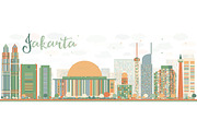 Abstract Jakarta skyline