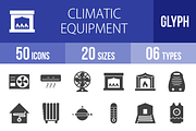 50 Climatic Glyph Icons