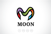 Moon - Alphabet M Logo Template