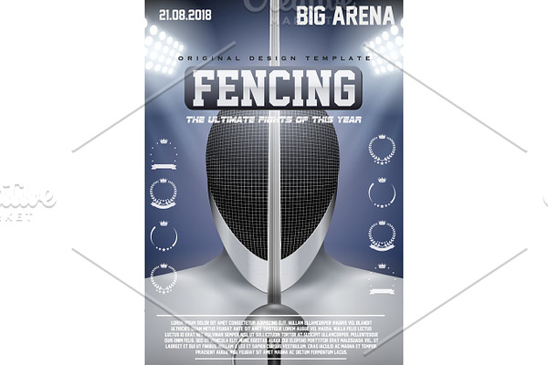 Poster Template of Fencing