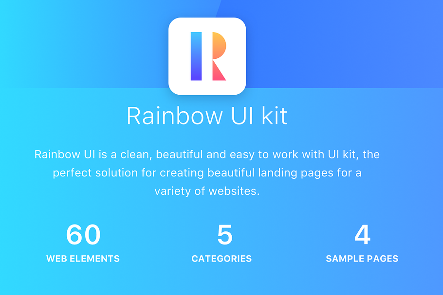 Epic Rainbow UI Kit Sketch + PSD