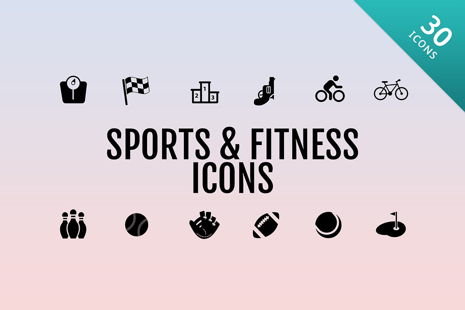 30 Sports and Fitness Icons in Sports Icons - product preview 8