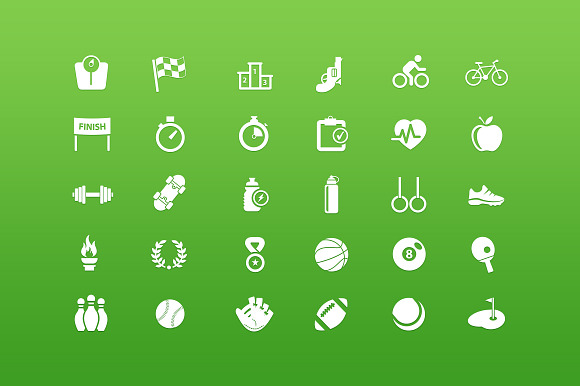 30 Sports and Fitness Icons in Sports Icons - product preview 1