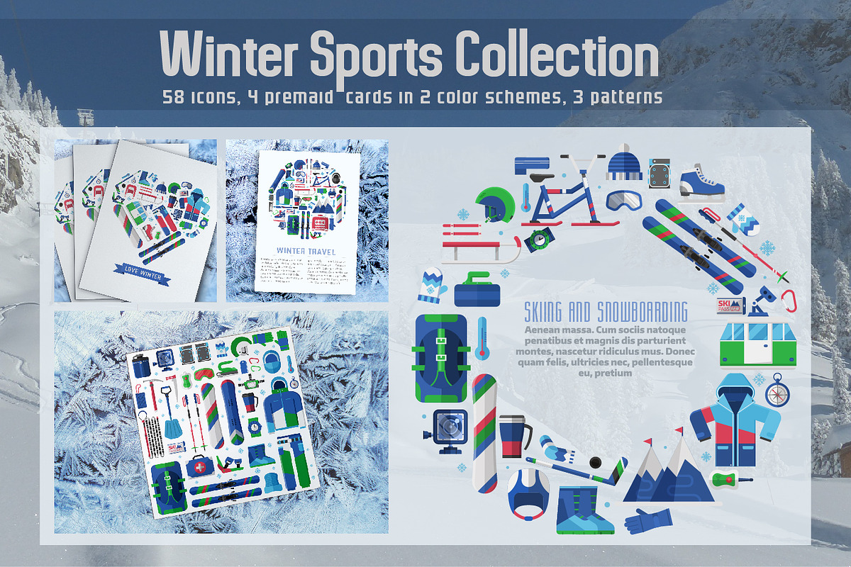 Winter Sports and Activity Set in Illustrations - product preview 8