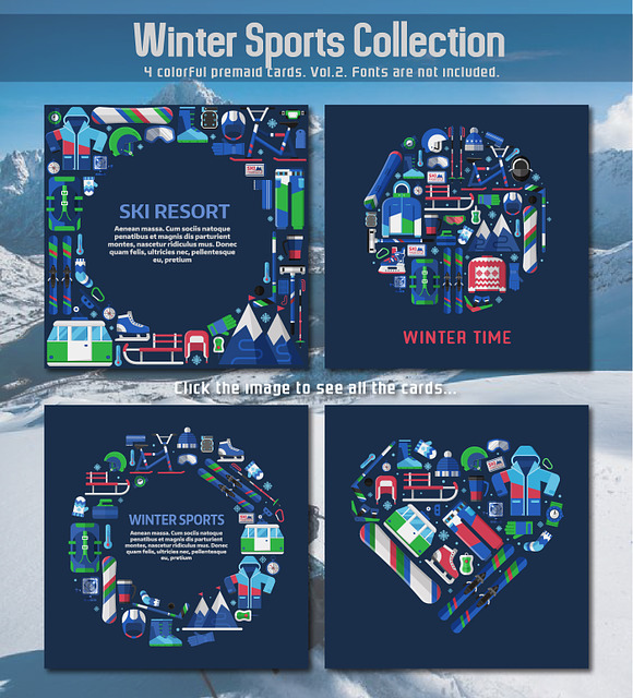 Winter Sports and Activity Set in Illustrations - product preview 1