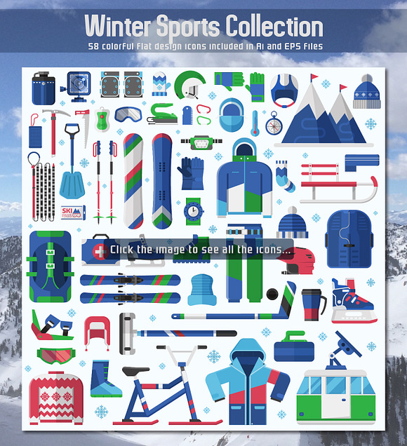Winter Sports and Activity Set in Illustrations - product preview 2