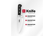 Vector Swiss made knife ad template