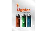 Vector lighter ad template