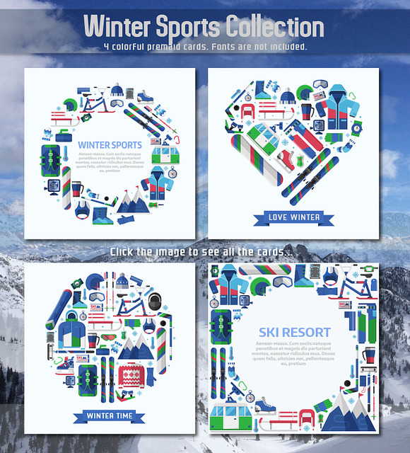 Winter Sports and Activity Set in Illustrations - product preview 3
