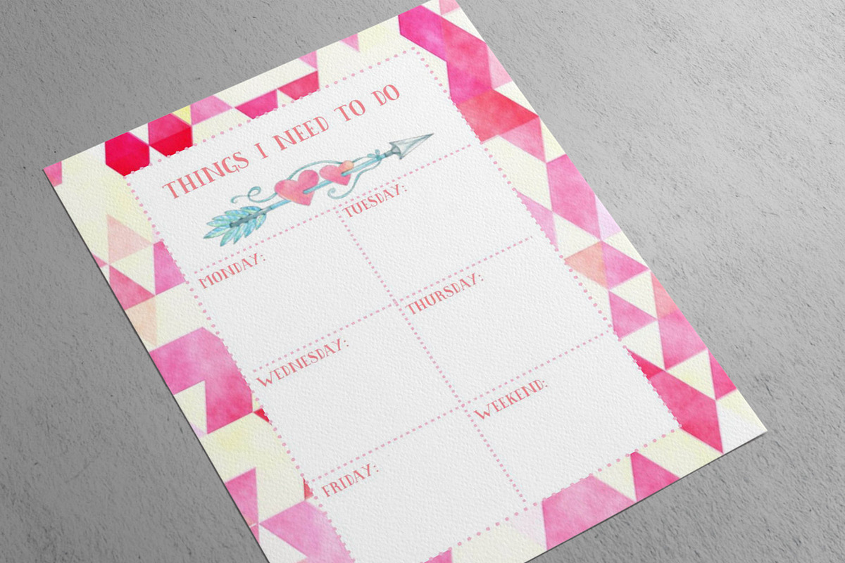 A5 Planner Insert: Weekly To Do List in Stationery Templates - product preview 8