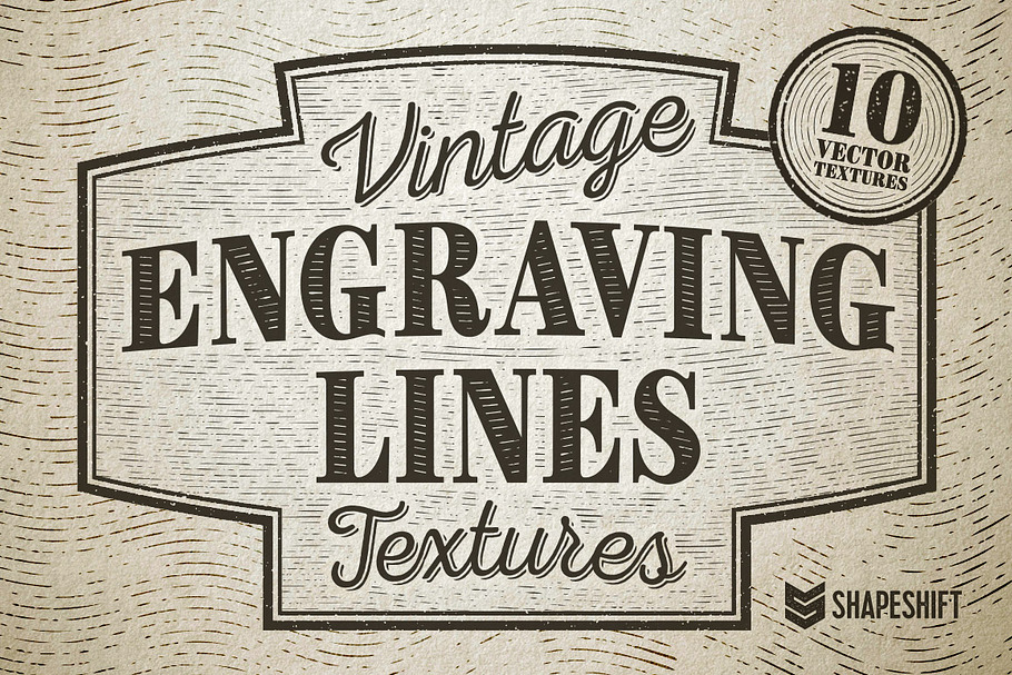 Vintage Engraving Lines Textures in Textures - product preview 8