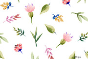 Set of Watercolor Floral
