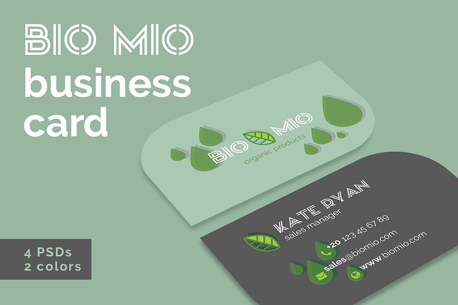 Bio Mio Business Cards Templates in Business Card Templates - product preview 8