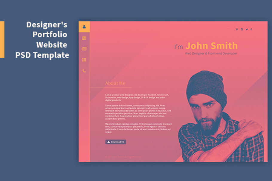 JohnSmith in Website Templates - product preview 8