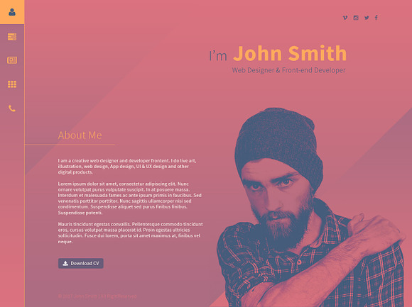 JohnSmith in Website Templates - product preview 1