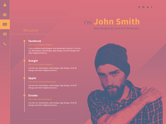 JohnSmith in Website Templates - product preview 3