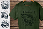 Vintage Bass Fishing Emblems