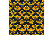 Taxi badge seamless pattern vector illustration.
