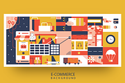 E-commerce online background