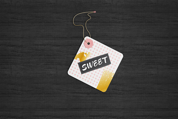 Die Cut Tag Mock-Up in Product Mockups - product preview 1