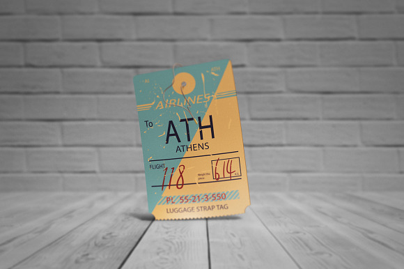 Die Cut Tag Mock-Up in Product Mockups - product preview 2