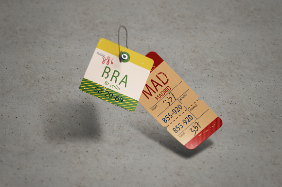 Die Cut Tag Mock-Up in Product Mockups - product preview 3