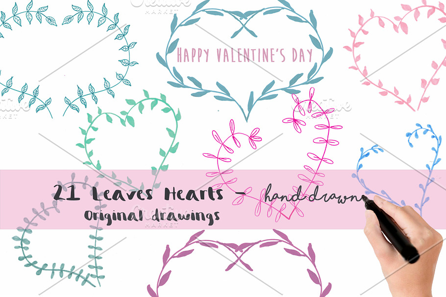 Original Leaves Hearts-Valentine Day