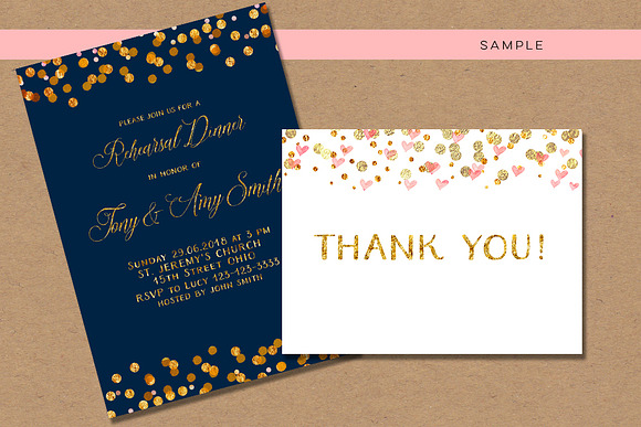  Gold Confetti Graphics Clipart in Illustrations - product preview 2