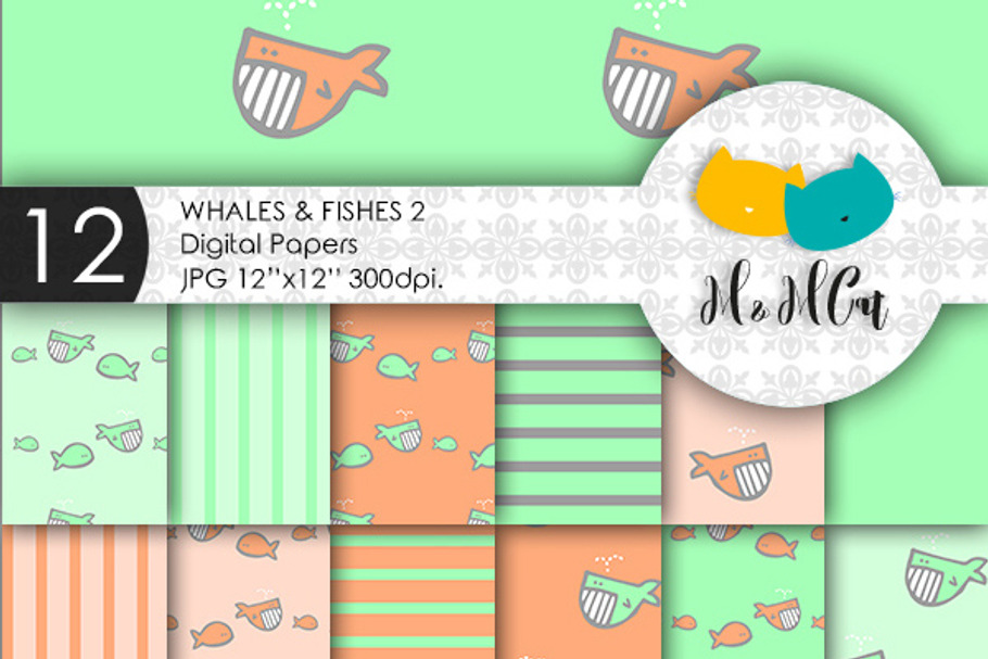 Whales and Fishes patterns