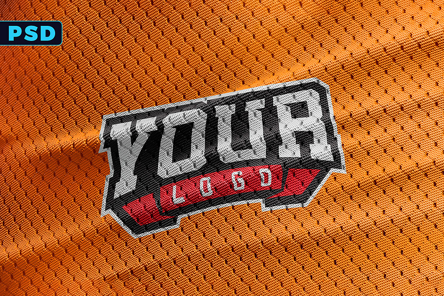 Sports Jersey Texture Logo Mockup in Branding Mockups - product preview 8