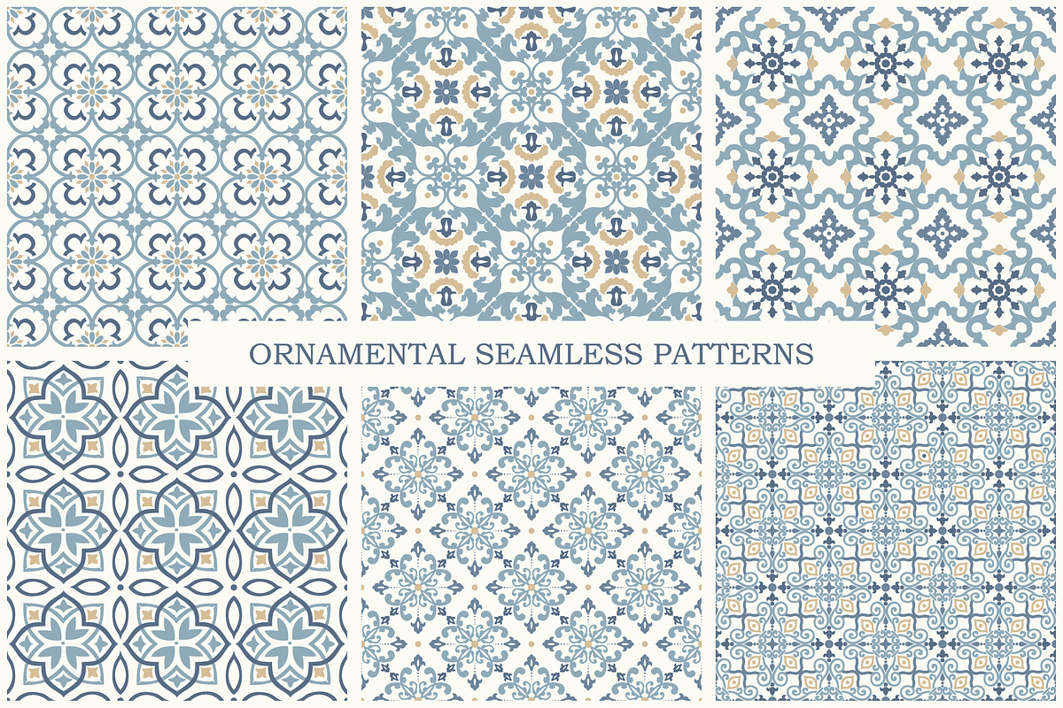 Arabic ornamental seamless patterns in Patterns - product preview 8