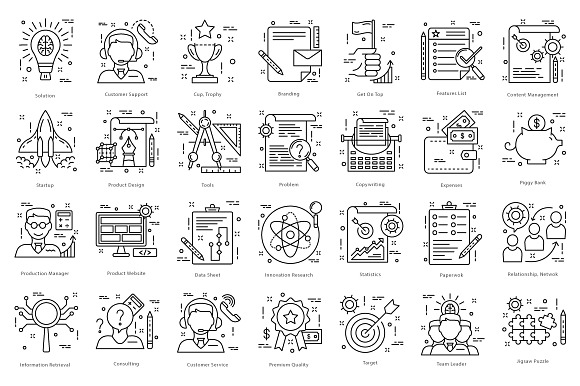 615 Flat Line Icons  in Flat Icons - product preview 4