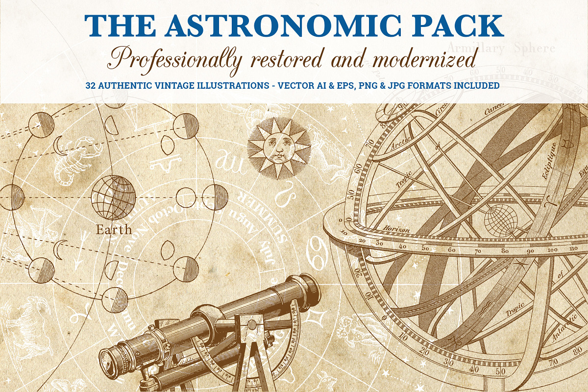 Big Astronomy Illustration Pack in Illustrations - product preview 8