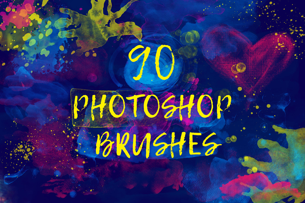 90 Photoshop Watercolour Brushes in Photoshop Brushes - product preview 8