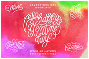 Valentine's Day Lettering Overlays