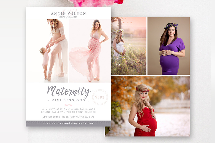 Maternity Mini Session Template in Flyer Templates - product preview 8
