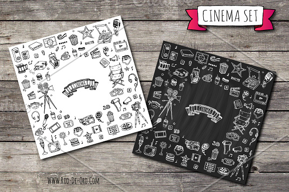 74 Cinema hand drawn elements in Hand Drawn Icons - product preview 1
