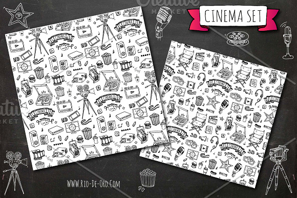 74 Cinema hand drawn elements in Hand Drawn Icons - product preview 3